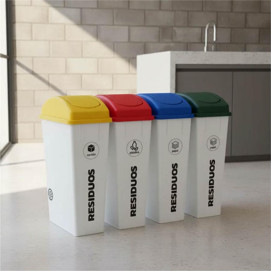 Set de cestos vaivén RSU BOX línea EA87 en 4 colores