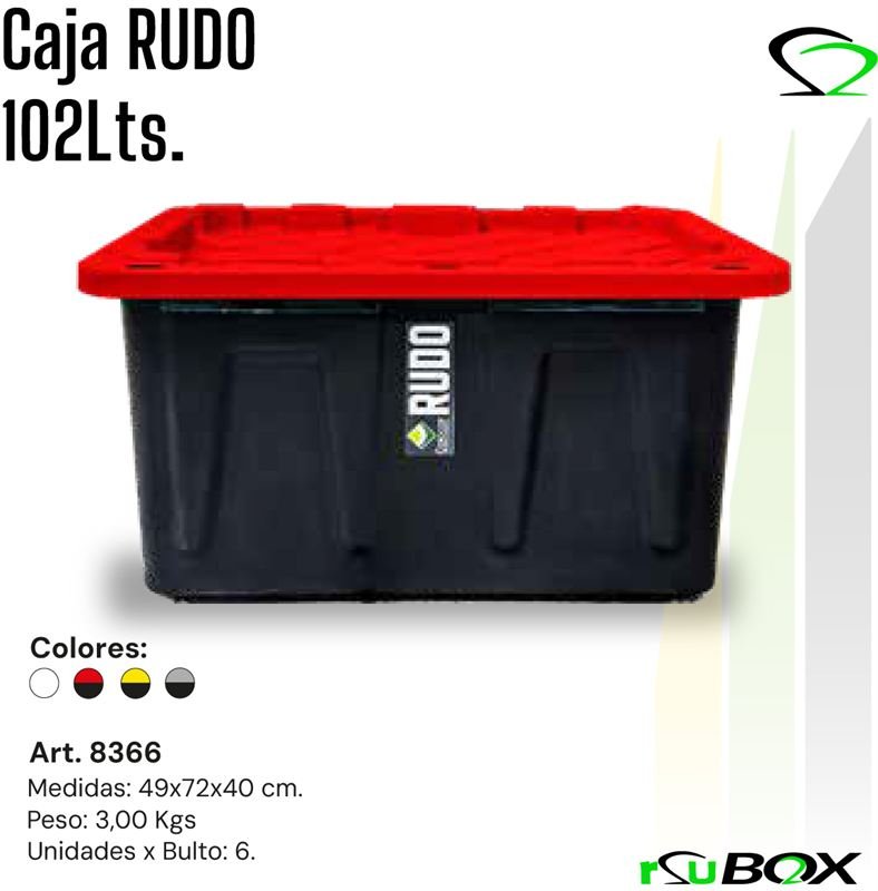 Caja RUDO con tapa de 102 litros RSU BOX