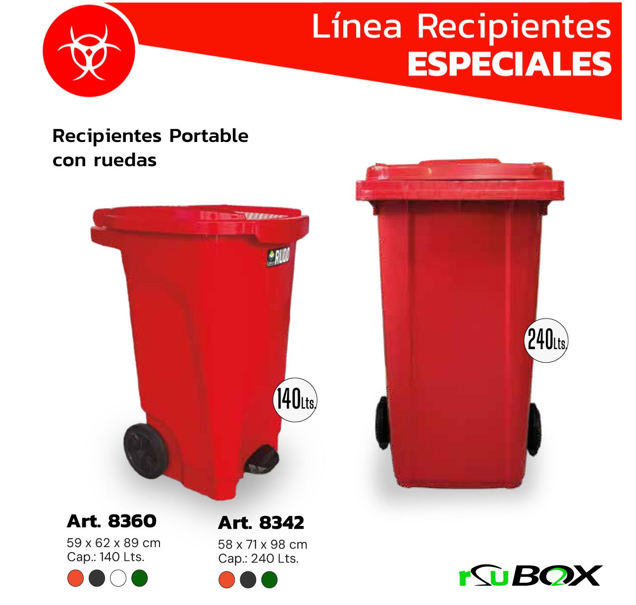 Contenedor con tapa y pedal RSU BOX