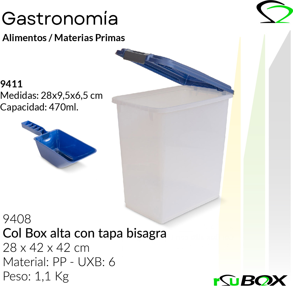 Art. 9408 — Col Box alta con tapa bisagra 28×42×42 cm