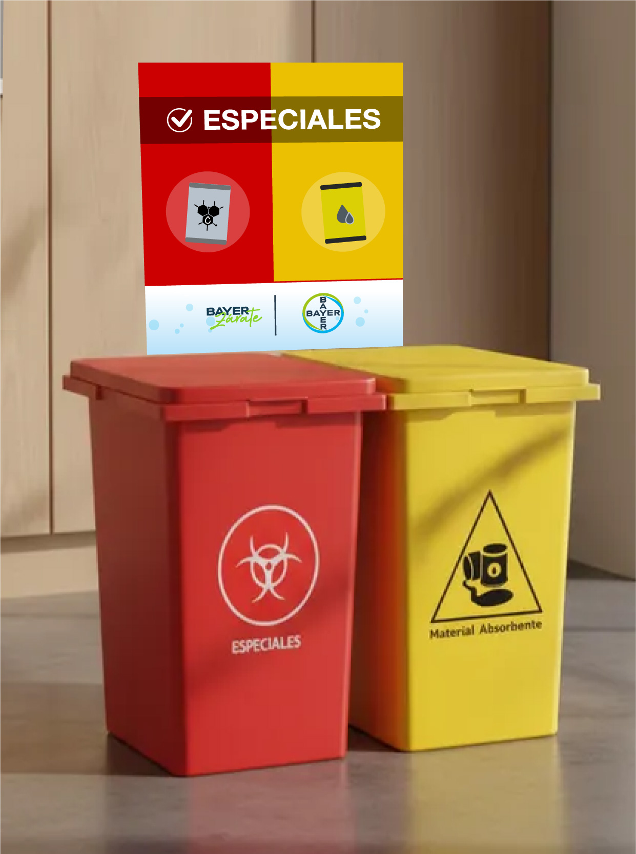 Contenedor especial con señalética medioambiental RSU BOX