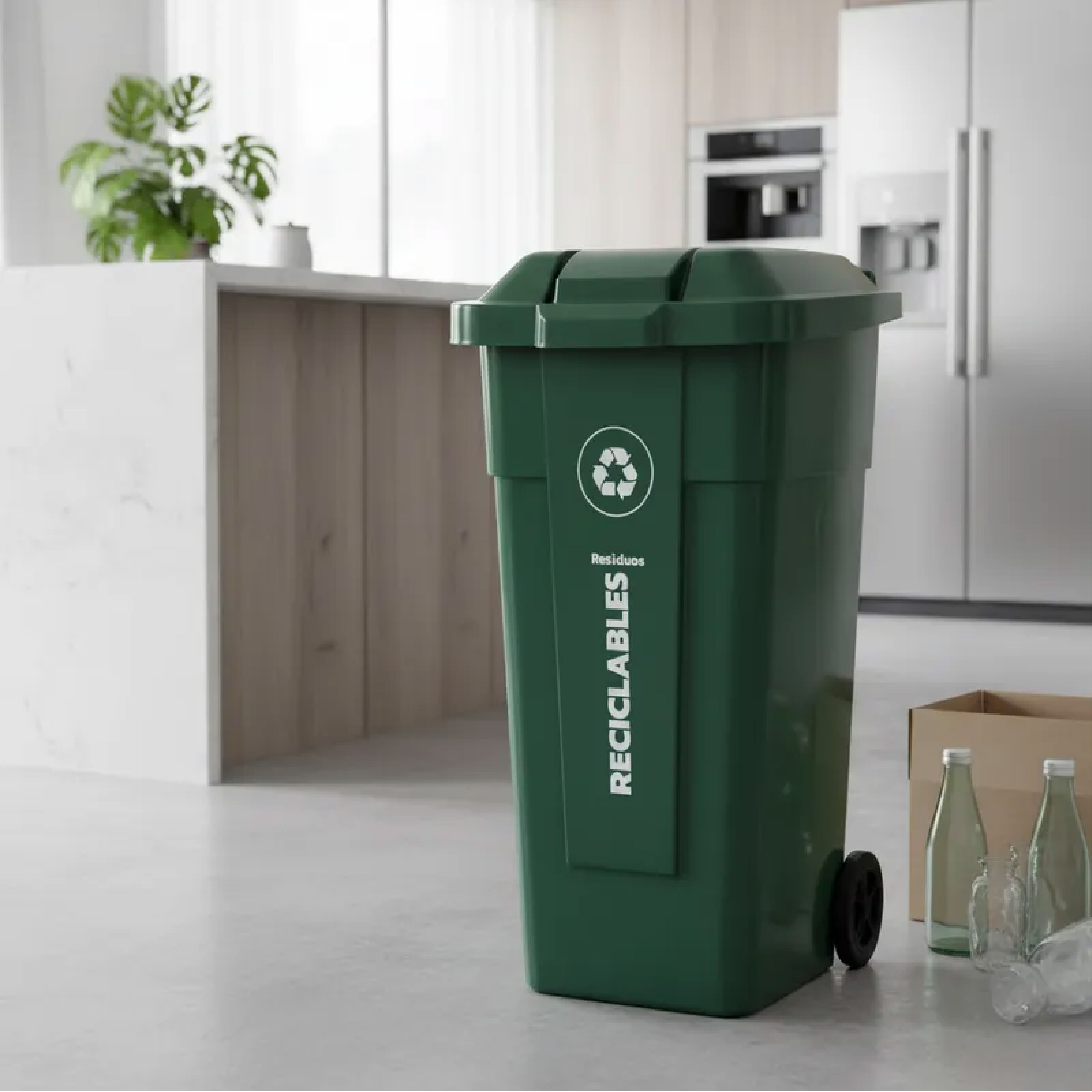 Cesto de residuos con señalética ambiental RSU BOX