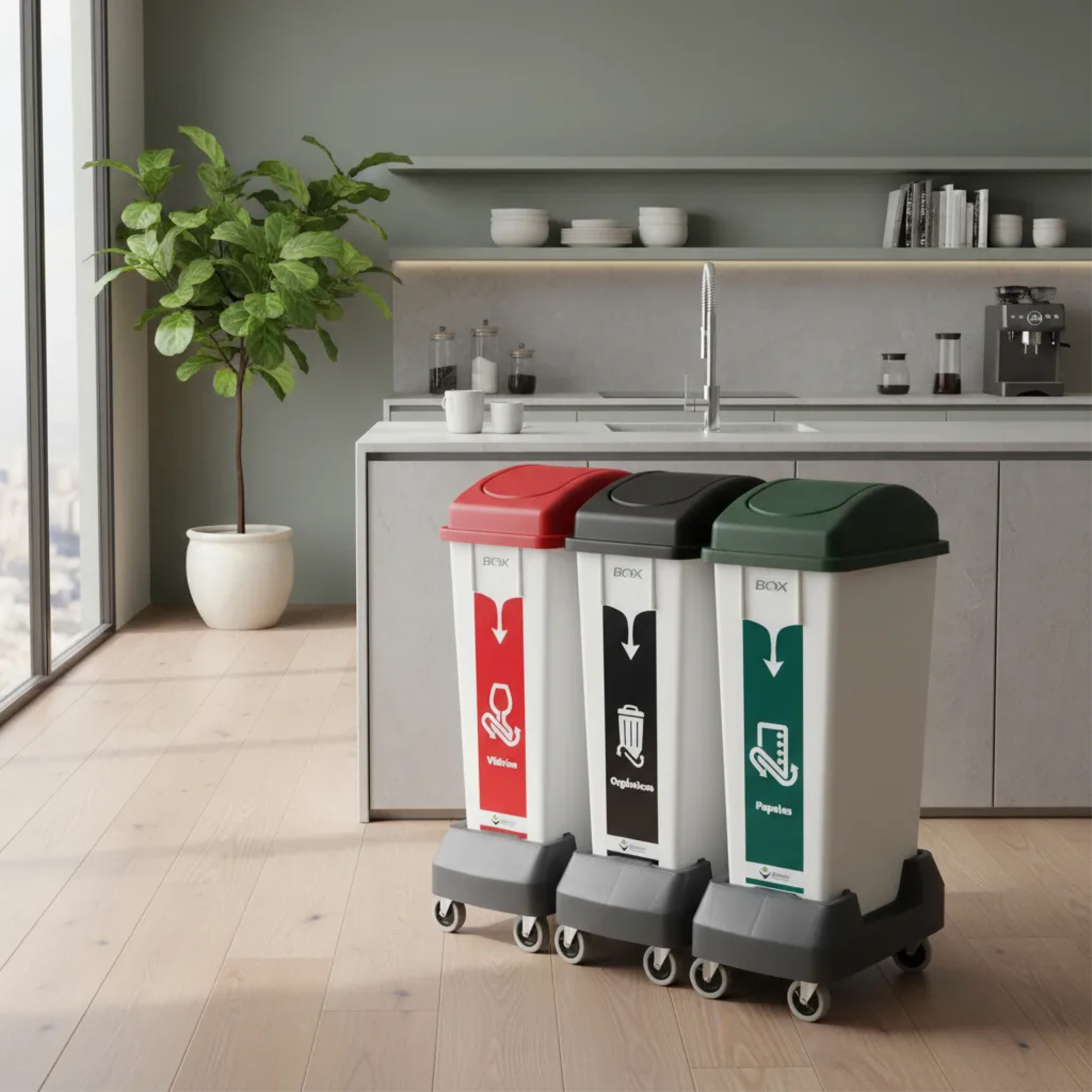 Contenedor de residuos con gráfica ambiental RSU BOX